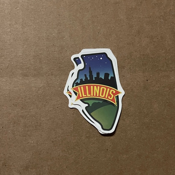 Illinois Matte Finish PVC Removable Waterproof Decor Accent Sticker - Picture 6 of 9